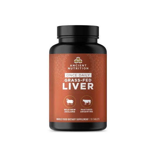 Ancient Nutrition Organ Supplements, Einmal täglich Weide- und Wildorgan-Komplex-Kapseln, Rinder- und Lammleber, Unterstützt gesundes Blut, Darm und Leber, 30 Stück