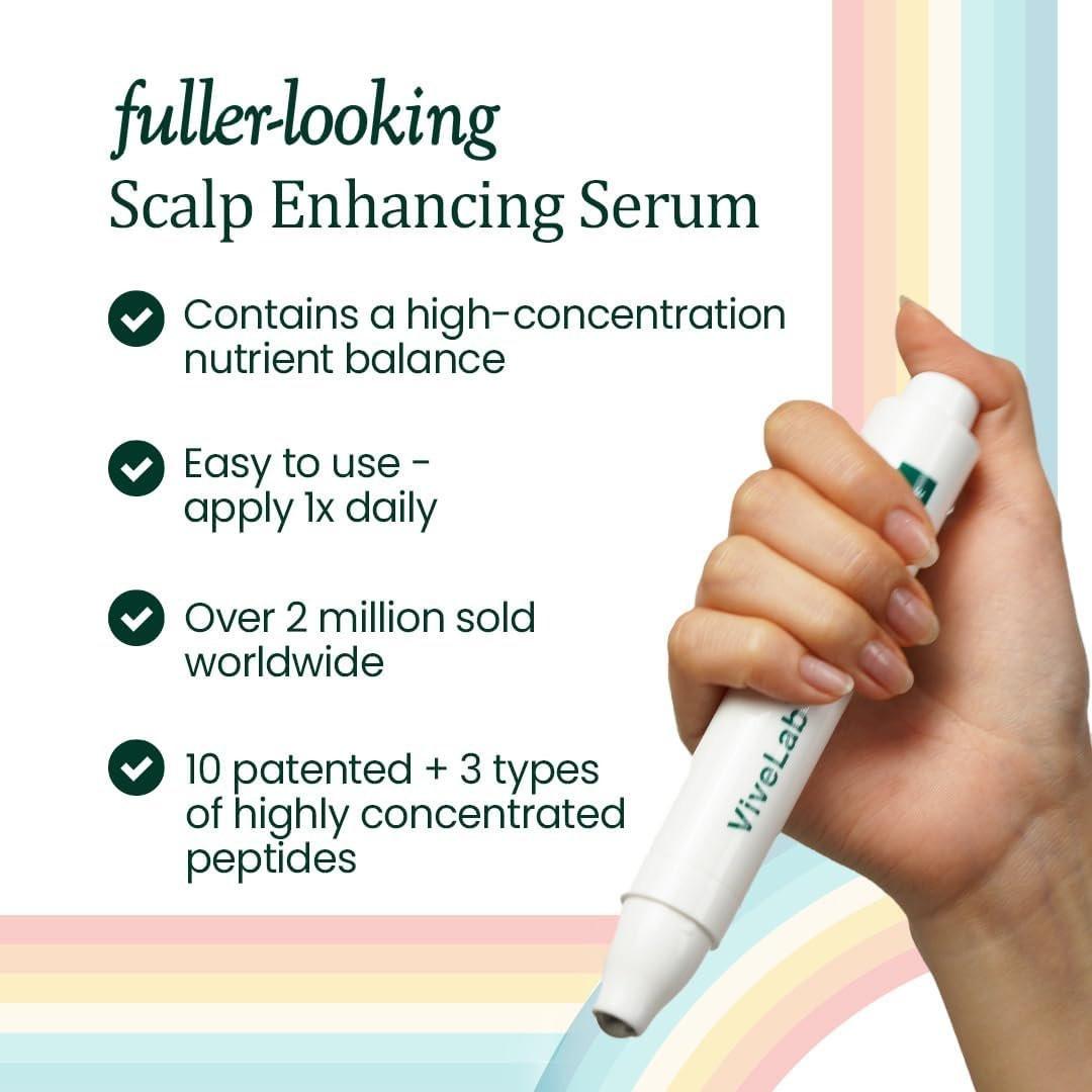 Scalp&Hair Serum für dünner werdendes Haar von Vivelab, 15 ml – klinisch getestet, nährende Formel mit Biotin und Peptiden. Fördert eine gesunde Kopfhaut und voller aussehendes Haar