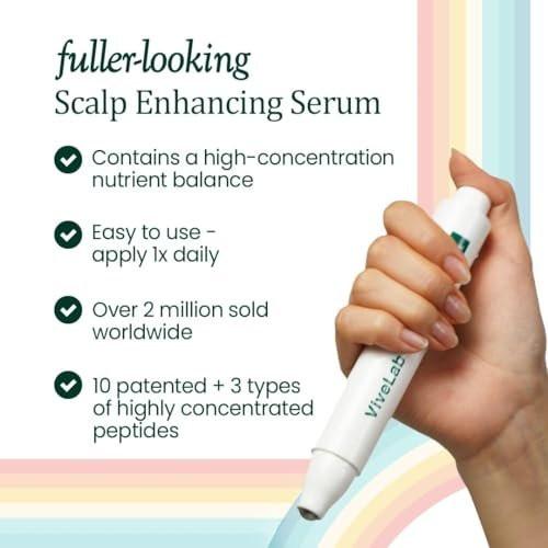 Scalp&Hair Serum für dünner werdendes Haar von Vivelab, 15 ml – klinisch getestet, nährende Formel mit Biotin und Peptiden. Fördert eine gesunde Kopfhaut und voller aussehendes Haar