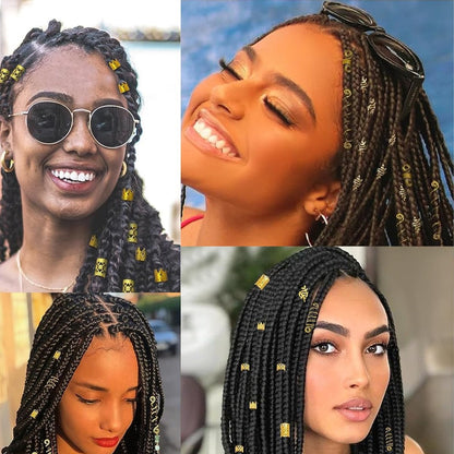220-teiliges Gold-Haarschmuck-Geflecht, Tuefuzy Haaraccessoires, Dreadlock-Zubehör, Metall-Gold-Zöpfe, Ringe, Manschetten, Clips für Schmuckdekorationen