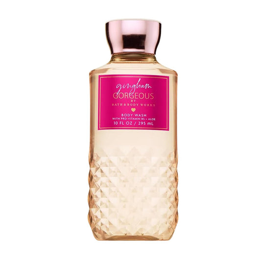 Bath & Body Works Gingham Gorgeous Duschgel – Nährende Reinigung mit Pro-Vitamin B5 & Aloe Vera – Erdbeere, Pfingstrose & Pfirsich – 10 fl oz (1 Pack)