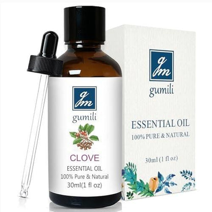 GM Gumili Nelkenöl 30 ml – 100% reines Knospenöl für Zähne, Zahnfleisch, Aromatherapie, Haut & Haare