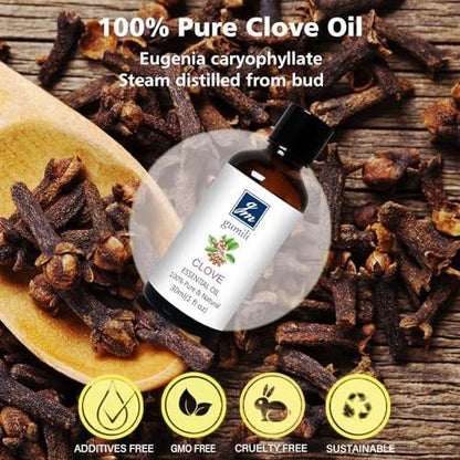 GM Gumili Nelkenöl 30 ml – 100% reines Knospenöl für Zähne, Zahnfleisch, Aromatherapie, Haut & Haare