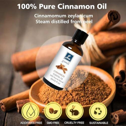 GM Gumili Zimtöl, 100% reines unverdünntes Zimtöl für Diffuser & Massage - 30 ml / 1 oz