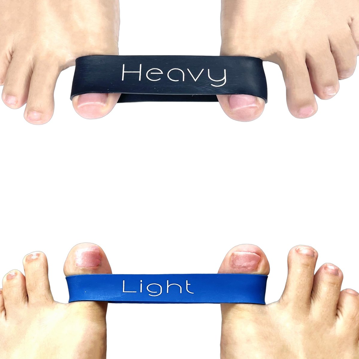 Soxsense Zehenstrecker Bänder - Zehenspreizer für Ballenkorrektur, Hallux Valgus Korrektor, Fußstrecker Widerstandsband für Ballenlinderung 2 Stück
