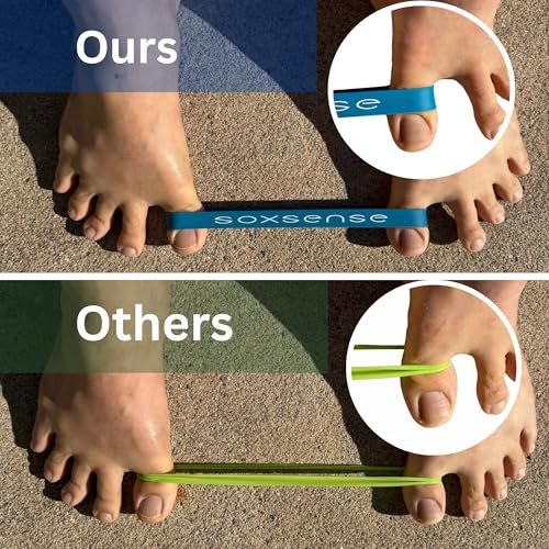 Soxsense Zehenstrecker Bänder - Zehenspreizer für Ballenkorrektur, Hallux Valgus Korrektor, Fußstrecker Widerstandsband für Ballenlinderung 2 Stück