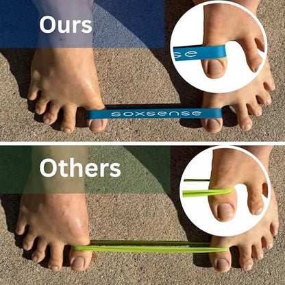 Soxsense Zehenstrecker Bänder - Zehenspreizer für Ballenkorrektur, Hallux Valgus Korrektor, Fußstrecker Widerstandsband für Ballenlinderung 2 Stück