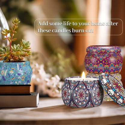 TranquilBliss Duftkerzen-Set, 4er-Pack Sojawachs-Kerzen, 120 Stunden Brenndauer, ideales Geschenk für Frauen, Geburtstagsgeschenke