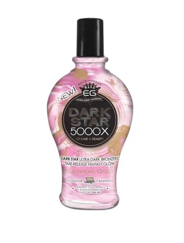 European Gold Dark Star 5000X Indoor Bräunungslotion für Sonnenbänke, 355 ml