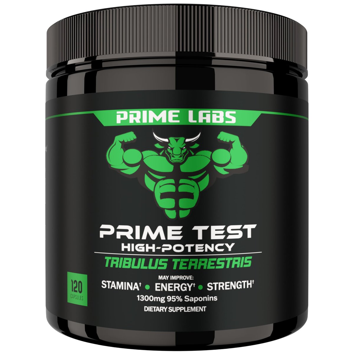 Prime Labs Tribulus Terrestris für Männer 1300 mg - Angereichert mit 95 % Saponinen - Energie, Vitalität, Kraft - 120 Kapseln