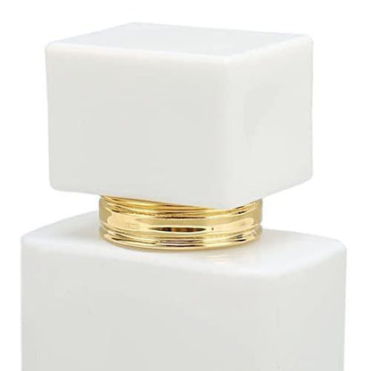 Nachfüllbarer Parfümzerstäuber aus Glas, 2er-Set, 30 ml, Weiß, Golddüse