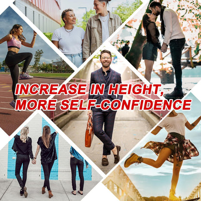 Ailaka Höhenzunahme Einlegesohlen für Männer und Frauen – Wabenförmige Stoßdämpfende Polster Einlegesohlen, Ersatz Sport Schuheinlagen für Höhenvergrößerung
