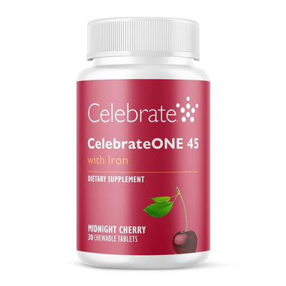 CelebrateONE 45 Bariatric Multivitamin mit Eisen, einmal täglich tropisch kaubar für Magenverkleinerung & Bypass-Patienten – 45 mg Eisen, 30 Tabletten, 1 Monatsvorrat