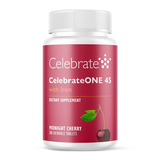 CelebrateONE 45 Bariatric Multivitamin mit Eisen, einmal täglich tropisch kaubar für Magenverkleinerung & Bypass-Patienten – 45 mg Eisen, 30 Tabletten, 1 Monatsvorrat