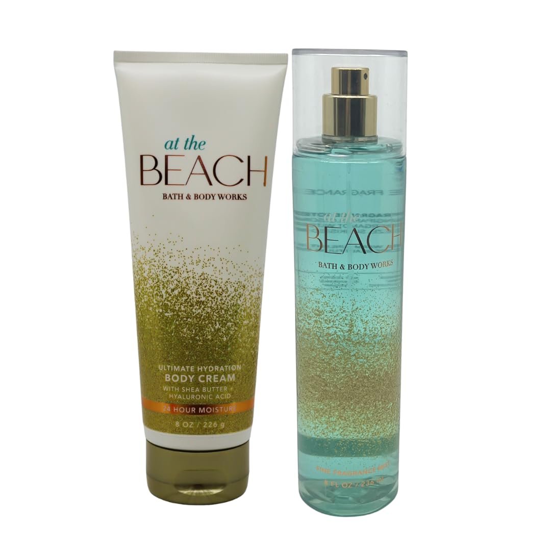 Bath & Body Works At the Beach Geschenkset – Duftnebel 8oz & Body Cream 8oz