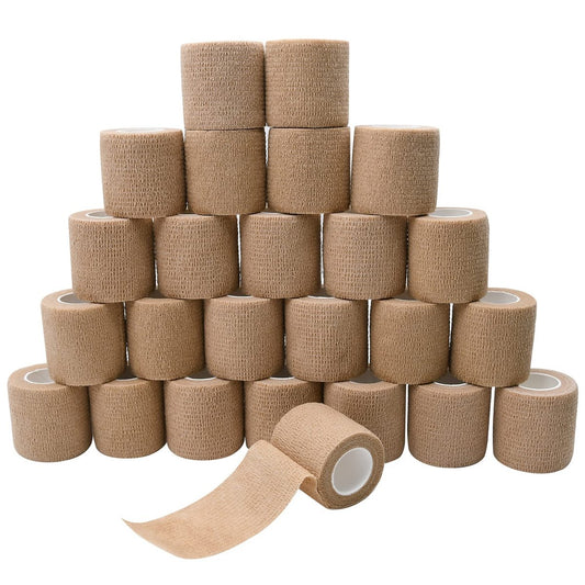 2 Zoll Selbstklebende Bandagen, 24 Stück, hautfarben, 5 Yard, für Sport, Handgelenk, Knöchel und Schwellungen