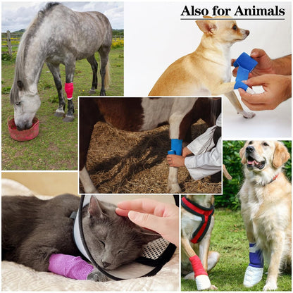 2 Zoll Selbstklebende Bandage-Wraps, 24 Stück, 12 Farben, 5 Yard, für Sport, Handgelenk, Knöchel und Schwellungen