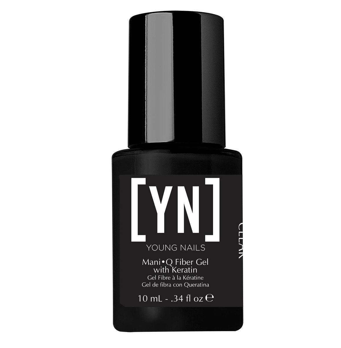 Young Nails ManiQ Fiber Gel mit Keratin – 1/3 oz (10 ml) – Klarer Nagelverstärkungsgel