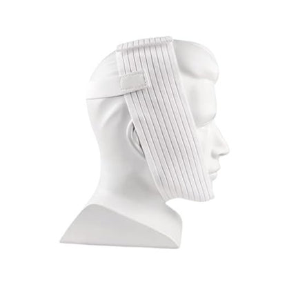 Bistras Super Deluxe Weißes Kinnband für CPAP-Benutzer - Gegen Mundtrockenheit und Schnarchen - Hält den Mund während des Schlafs geschlossen (1 Stück)