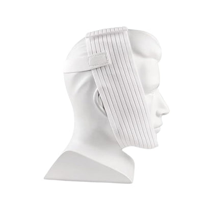 Bistras Super Deluxe Weißes Kinnband für CPAP-Benutzer - Gegen Mundtrockenheit und Schnarchen - Hält den Mund während des Schlafs geschlossen (1 Stück)