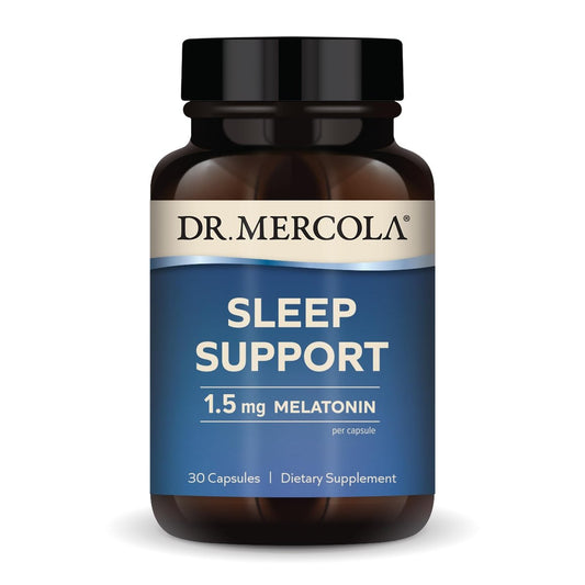 Dr. Mercola Schlafunterstützung mit Melatonin - Fördert erholsamen Schlaf & Entspannung - Melatonin mit L-Theanin, 5-HTP, GABA - 30 Kapseln - 1,5 mg