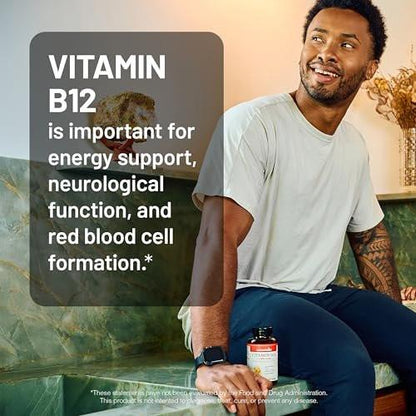 NatureWise Vitamin B12 1000 mcg – Nahrungsergänzungsmittel zur Unterstützung des Energiestoffwechsels, geistiger Klarheit und Gesundheit des Nervensystems – Leicht zu schlucken, soja- & glutenfrei, nicht-GVO – 60 Softgels (60-Tage-Vorrat)