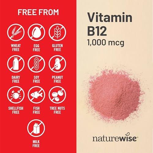 NatureWise Vitamin B12 1000 mcg – Nahrungsergänzungsmittel zur Unterstützung des Energiestoffwechsels, geistiger Klarheit und Gesundheit des Nervensystems – Leicht zu schlucken, soja- & glutenfrei, nicht-GVO – 60 Softgels (60-Tage-Vorrat)