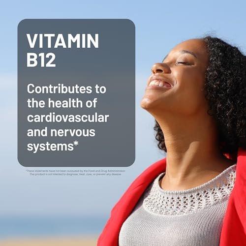 NatureWise Vitamin B12 1000 mcg – Nahrungsergänzungsmittel zur Unterstützung des Energiestoffwechsels, geistiger Klarheit und Gesundheit des Nervensystems – Leicht zu schlucken, soja- & glutenfrei, nicht-GVO – 60 Softgels (60-Tage-Vorrat)