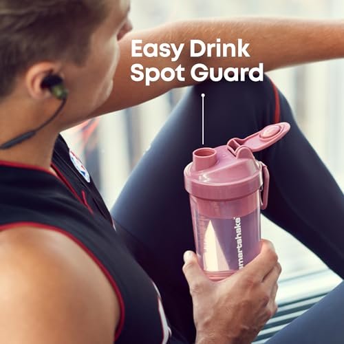 Smartshake O2GO ONE 4er-Pack Protein Shaker Flasche 800 ml | 27 oz – Auslaufsicherer Schraubdeckel – BPA-frei – Unisex – Nebelgrau, Armeegrün, Schwarz, Marineblau