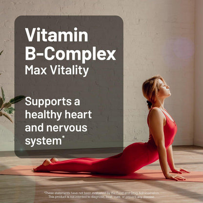 NatureWise Vitamin B Komplex für Frauen und Männer – mit Folsäure, Biotin, B1, B2, B3, B6, B12 – Unterstützt Zellenergie und geistige Klarheit – Gluten- & laktosefrei, ohne Gentechnik – 60 Softgels (2-Monats-Vorrat)