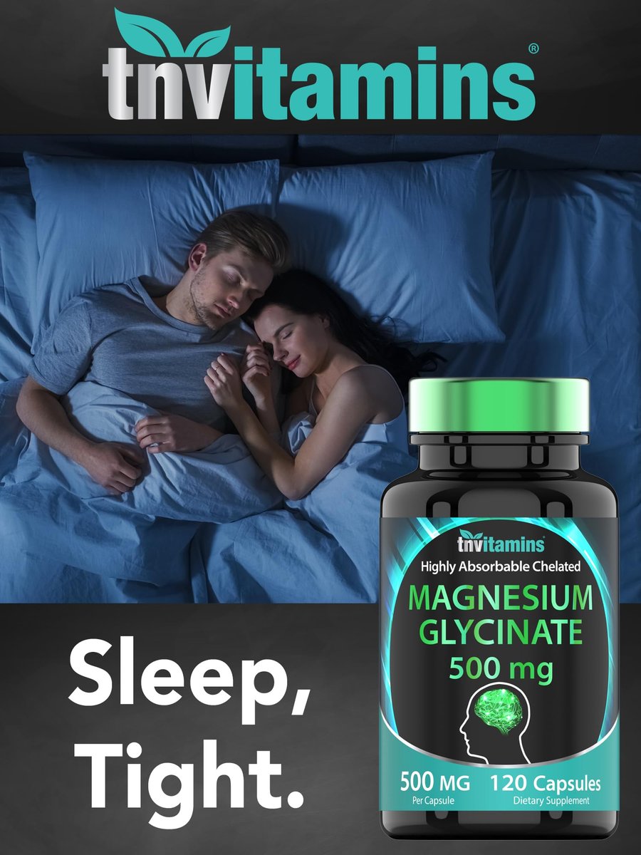 Magnesiumglycinat 500 mg pro Kapsel – 120 Kapseln | 4 Monate Vorrat! | Reines cheliertes Magnesium für Schlaf, Ruhe, Nerven, Gelenke & Knochen | Nicht-GMO