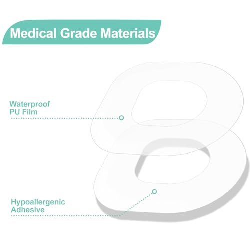 Omnipod 5 Überpflaster wasserdicht, 60 Stück klare Klebepflaster für Pod Pals OmniPod 5, hypoallergen & latexfrei, langanhaltender Schutz