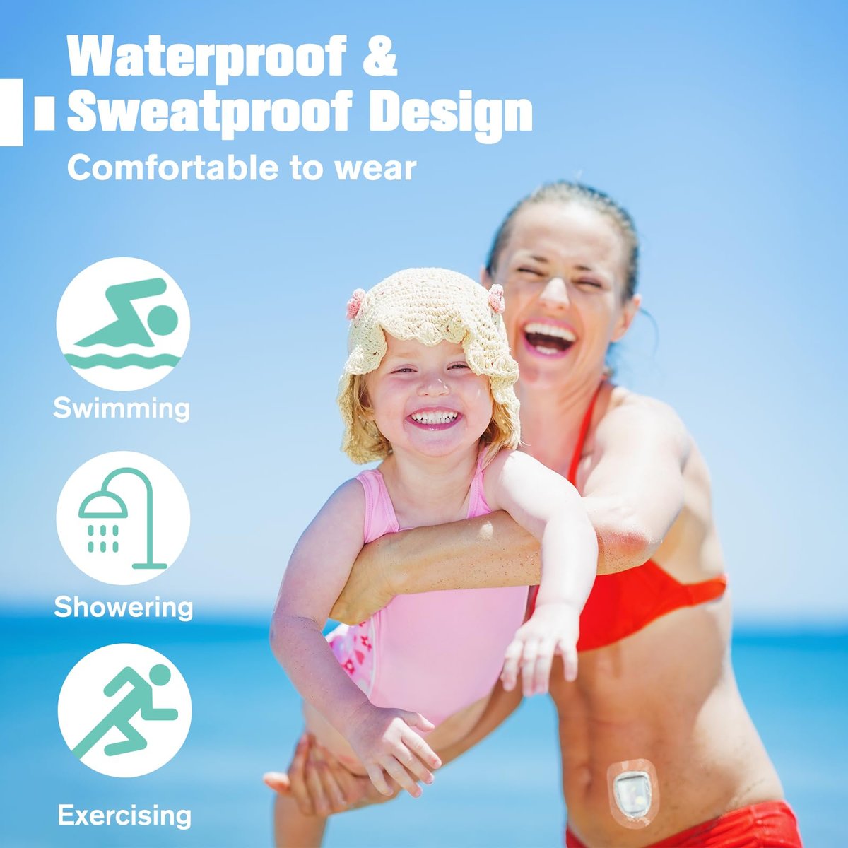 Omnipod 5 Überpflaster wasserdicht, 60 Stück klare Klebepflaster für Pod Pals OmniPod 5, hypoallergen & latexfrei, langanhaltender Schutz