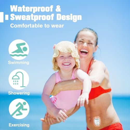 Omnipod 5 Überpflaster wasserdicht, 60 Stück klare Klebepflaster für Pod Pals OmniPod 5, hypoallergen & latexfrei, langanhaltender Schutz