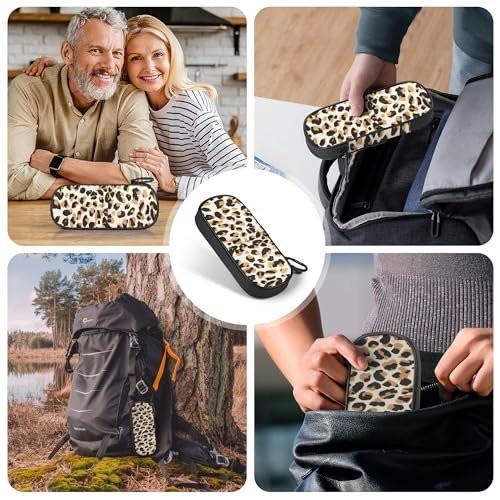 Gelozid Insulin Kühltasche für Diabetiker – Isolierte Medikamenten-Organizer-Tasche mit 2 wiederverwendbaren Kühlakkus für Insulin-Pens und Zubehör, für Alltag und Reisen, Leopardenmuster