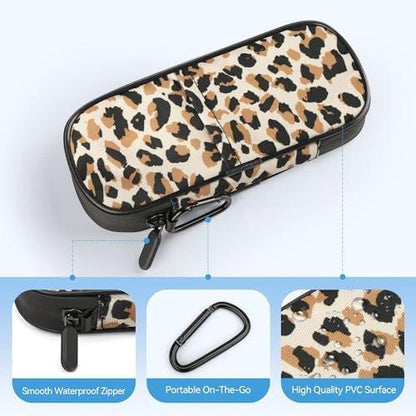 Gelozid Insulin Kühltasche für Diabetiker – Isolierte Medikamenten-Organizer-Tasche mit 2 wiederverwendbaren Kühlakkus für Insulin-Pens und Zubehör, für Alltag und Reisen, Leopardenmuster