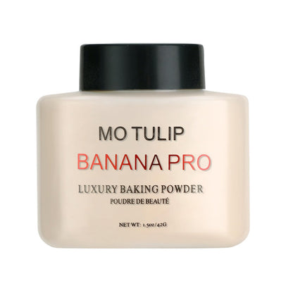 MO TULIP Banana Pro Loose Baking Powder – Langanhaltender Make-up-Setting-Puder für mittlere Hauttöne (42 g)