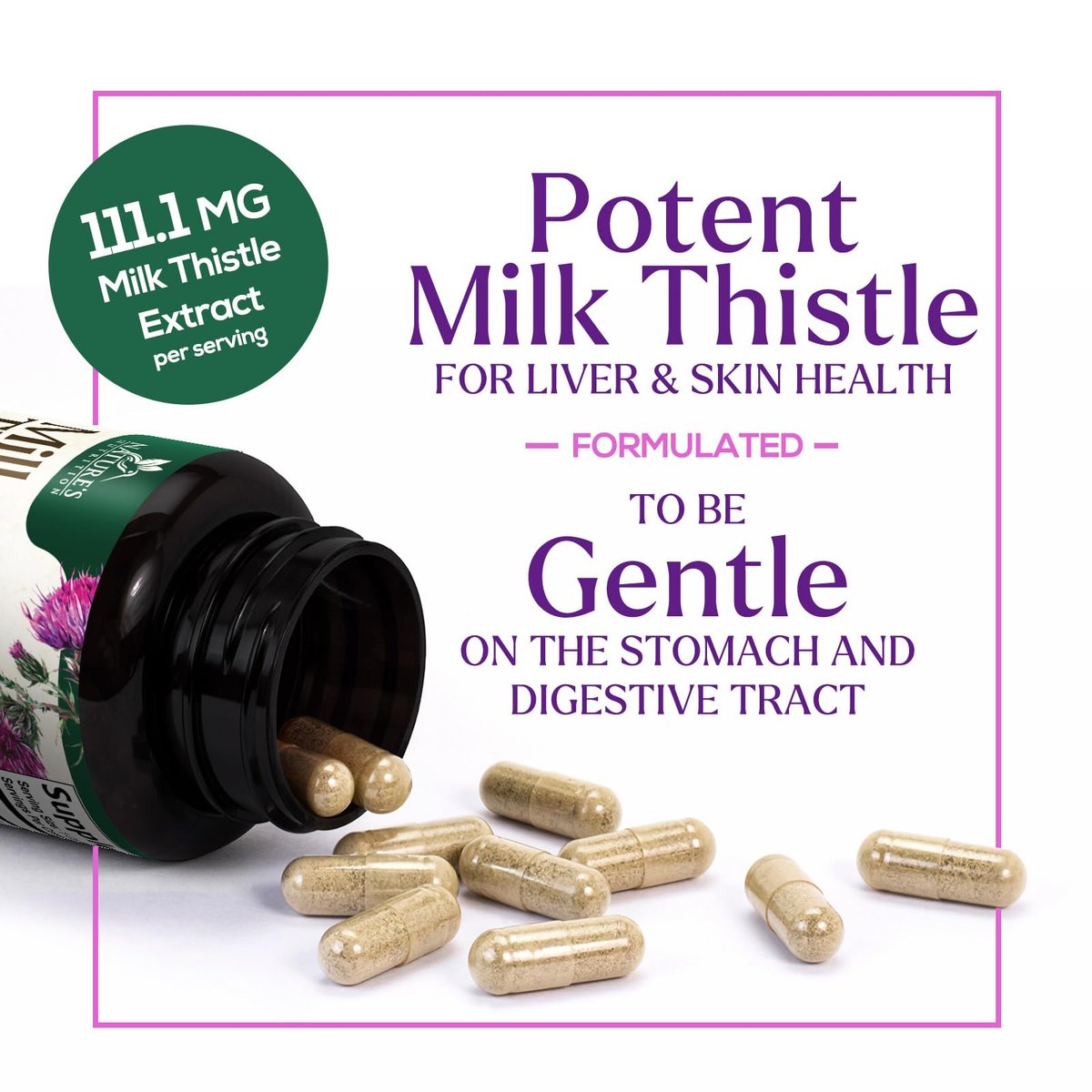 Mariendistel Extrakt - Leberreinigung Entgiftung & Reparatur Formel - Natürliche Mariendistel mit Silymarin Marianum & Löwenzahn Extrakt - Pflanzliches Lebergesundheitspräparat - Hergestellt in den USA - 120 Kapseln