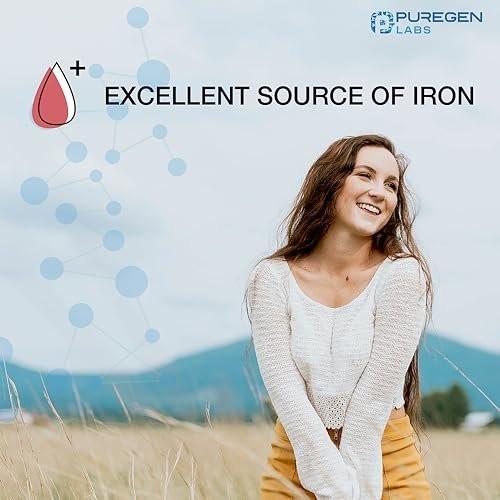 Puregen Labs Ferrous Gluconat 324 mg [Hochdosiert] Eisenpräparat, Magenschonend - 100 Tabletten