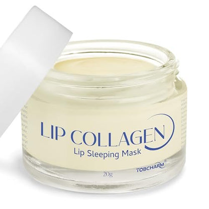 Lip Sleeping Mask (20g) – Kollagen-Lippenmaske über Nacht, Lippenfüller mit Hyaluronsäure und Peptidkomplex zur Reparatur von Lippenfältchen und zur Lippenvergrößerung, natürliche Feuchtigkeitspflege für geschmeidige Lippen