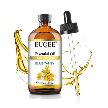 EUQEE Blau-Rainfarn-Öl 118 ml – Reines ätherisches Öl für Diffuser, Seifenherstellung und Hautpflege mit Pipette