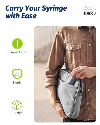 Tragbare Insulin-Aufbewahrungstasche für Spritzen, Diabetiker-Reiseetui (Schwarz & Grau | 2er-Pack)