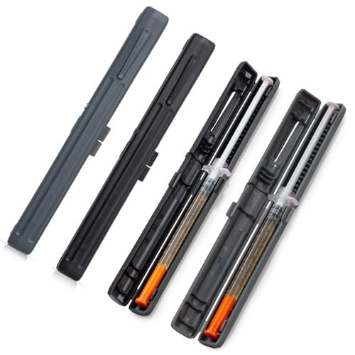 Tragbare Insulin-Aufbewahrung für Reisen – Spritzenetui für Diabetiker (Schwarz/Grau, 2er-Pack)