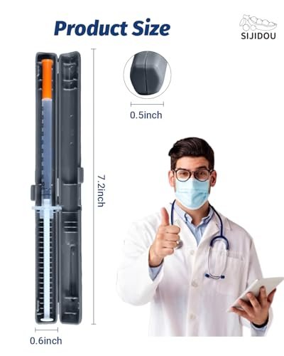 Tragbare Insulin-Aufbewahrung für Reisen – Spritzenetui für Diabetiker (Schwarz/Grau, 2er-Pack)