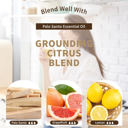 EUQEE Palo Santo Öl 118 ml – Reines Palo Santo Ätherisches Öl mit Glaspipette für Diffuser, Seifen- und Kerzenherstellung – 4 Fl. Oz