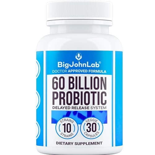 BIGJOHNLAB® – Probiotika zur Gewichtskontrolle – 6 probiotische Stämme – Präbiotika – Schlüsselbestandteile Cayennepfeffer & Grüner Tee – Unterstützt die Darmgesundheit – Gewichtsmanagement für Frauen & Männer – 30 Kapseln
