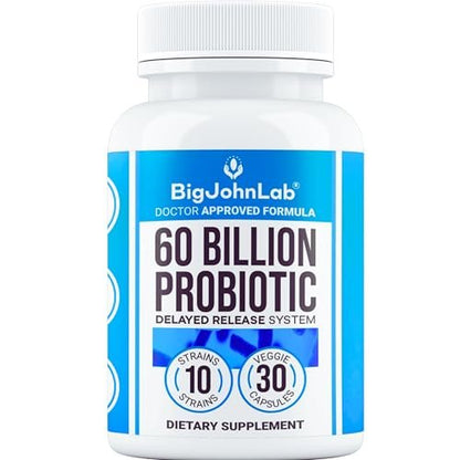 BIGJOHNLAB® – Probiotika zur Gewichtskontrolle – 6 probiotische Stämme – Präbiotika – Schlüsselbestandteile Cayennepfeffer & Grüner Tee – Unterstützt die Darmgesundheit – Gewichtsmanagement für Frauen & Männer – 30 Kapseln