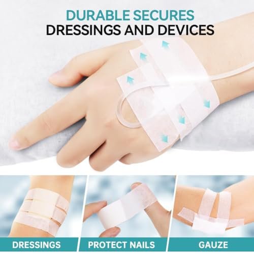 Dimora Paper Medical Tape 16 Rollen - Hypoallergenes Weißes Chirurgisches Klebeband für empfindliche Haut, Atmungsaktives Erste-Hilfe-Wundpflaster mit schmerzfreiem Entfernen, Fixiert Verbände und Medizinprodukte - 2,5 cm x 9,1 m