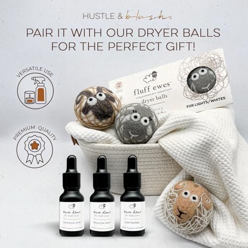 Hustle & Blush Ätherisches Öl für Trocknerbälle, 15ml Cottontail, natürlicher Wäscheduft, langanhaltender Frischeduft, Wolltrocknerbälle ideal für Diffuser, Kerzenherstellung, Mehrzweck für Zuhause & DIY