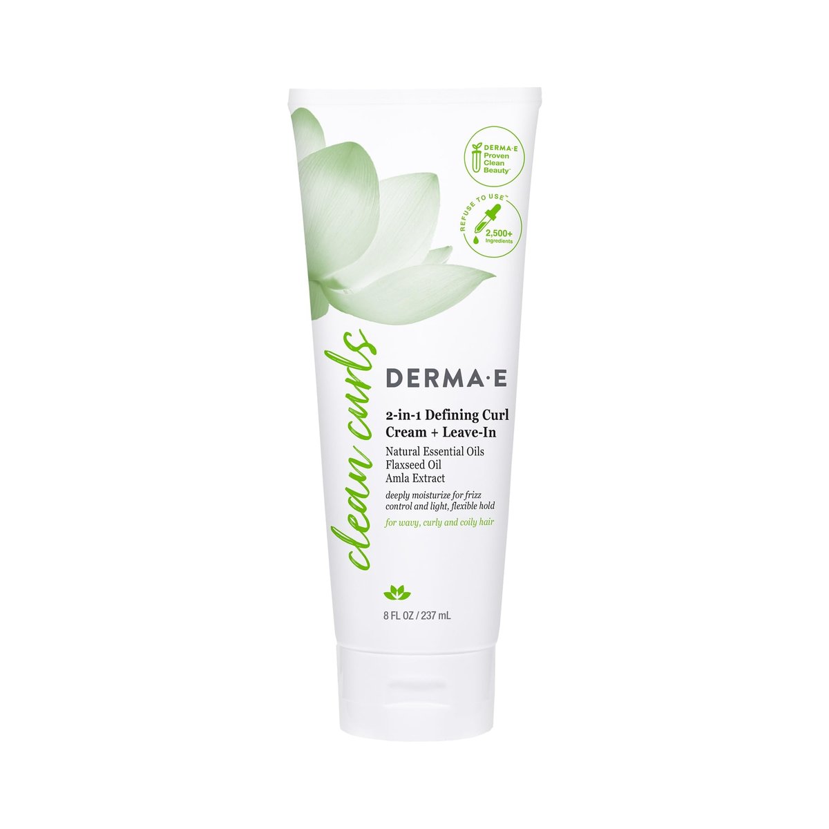 DERMA E Ramos 2-in-1 Defining Curl Cream & Leave-In Conditioner, 237 ml